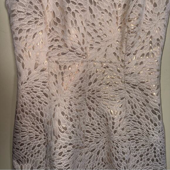 ELIZABETH MCKAY Metallic festive party Textured Dress 2 - Picture 5 of 5